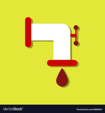 Flat icon design collection tap is dripping in vector image