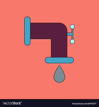 Flat icon design collection tap is dripping vector image