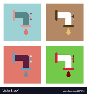 Flat icon design collection tap is dripping vector image
