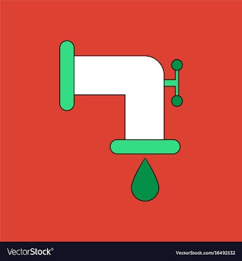 Flat icon design collection tap is dripping vector image