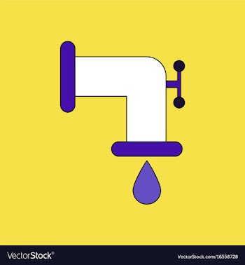 Flat icon design collection tap is dripping vector image