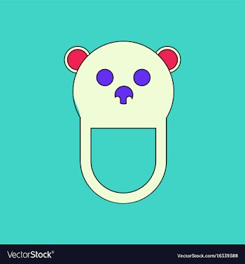 Flat icon design collection teddy bear bib vector image