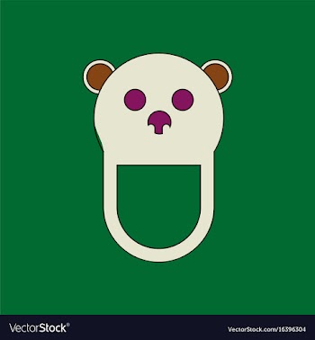 Flat icon design collection teddy bear bib vector image
