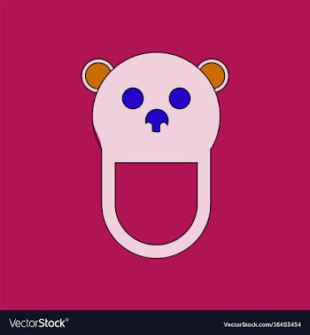 Flat icon design collection teddy bear bib vector image