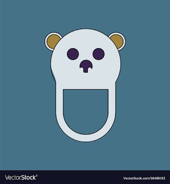 Flat icon design collection teddy bear bib vector image