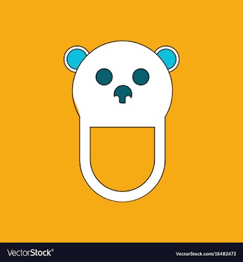 Flat icon design collection teddy bear bib vector image