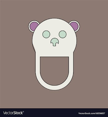 Flat icon design collection teddy bear bib vector image