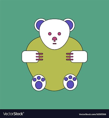 Flat icon design collection teddy bear vector image