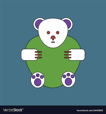 Flat icon design collection teddy bear vector image