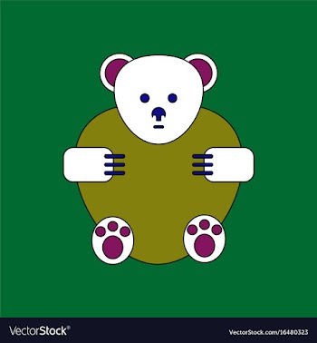 Flat icon design collection teddy bear vector image
