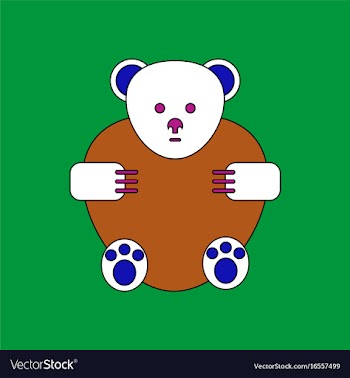 Flat icon design collection teddy bear vector image