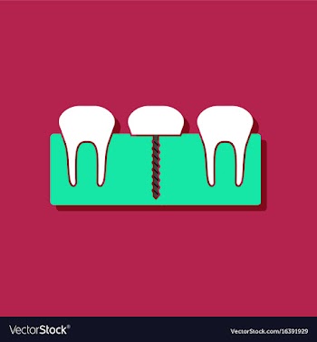 Flat icon design collection teeth and gum in vector image