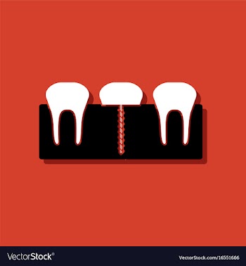 Flat icon design collection teeth and gum in vector image
