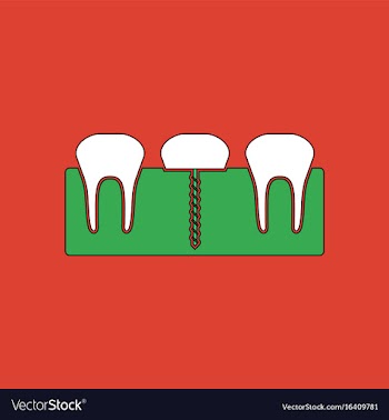 Flat icon design collection teeth and gum vector image
