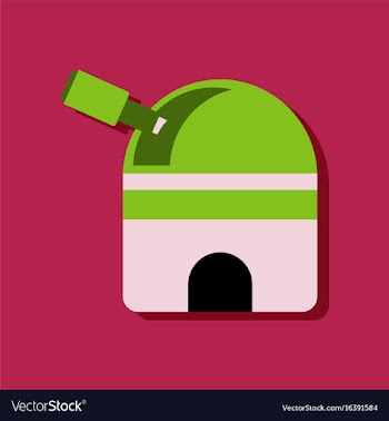 Flat icon design collection telescope station in vector image