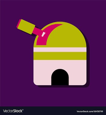 Flat icon design collection telescope station in vector image