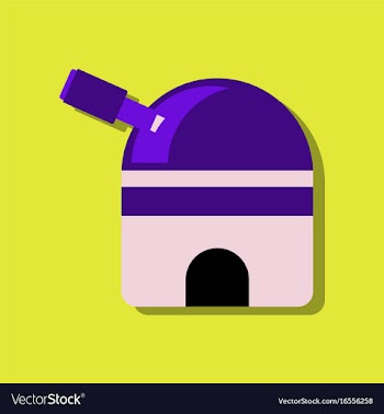 Flat icon design collection telescope station in vector image
