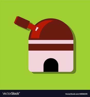 Flat icon design collection telescope station in vector image