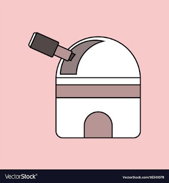 Flat icon design collection telescope station vector image