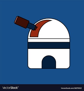 Flat icon design collection telescope station vector image