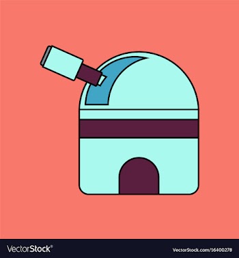 Flat icon design collection telescope station vector image