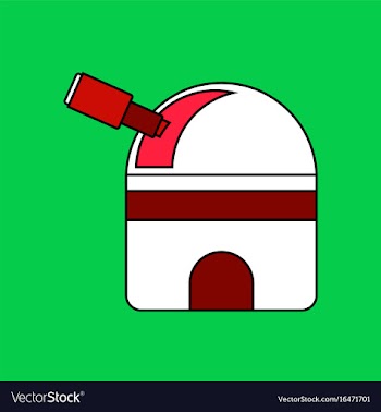 Flat icon design collection telescope station vector image