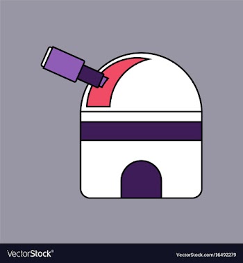 Flat icon design collection telescope station vector image