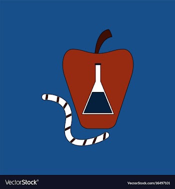 Flat icon design collection test-tube in apple vector image