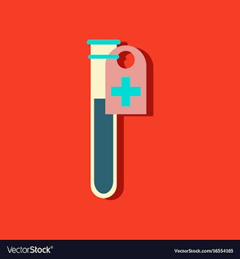 Flat icon design collection test tube in sticker vector image