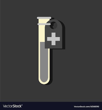 Flat icon design collection test tube in sticker vector image
