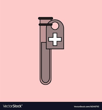 Flat icon design collection test tube vector image