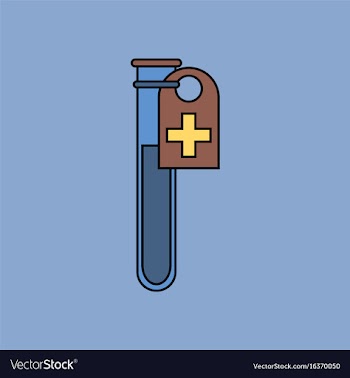 Flat icon design collection test tube vector image