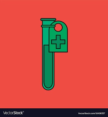Flat icon design collection test tube vector image