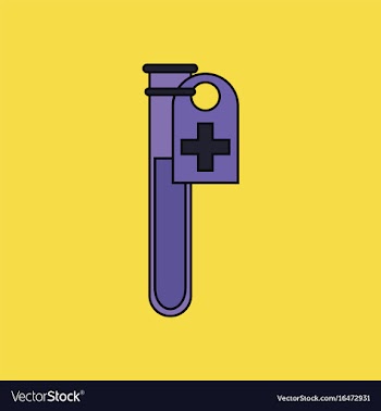 Flat icon design collection test tube vector image