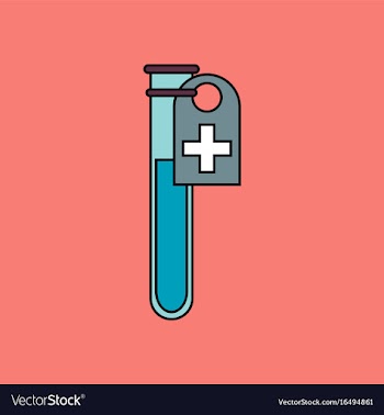 Flat icon design collection test tube vector image