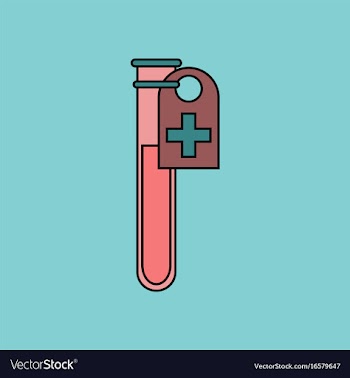 Flat icon design collection test tube vector image