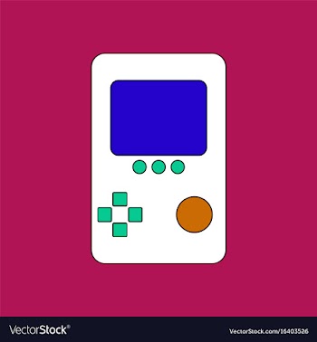 Flat icon design collection tetris portable game vector image