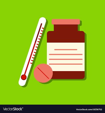 Flat icon design collection thermometer with bank vector image