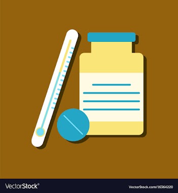 Flat icon design collection thermometer with bank vector image