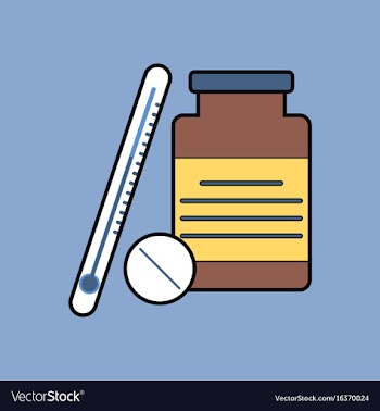 Flat icon design collection thermometer with bank vector image