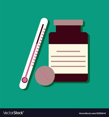 Flat icon design collection thermometer with bank vector image