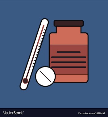 Flat icon design collection thermometer with bank vector image
