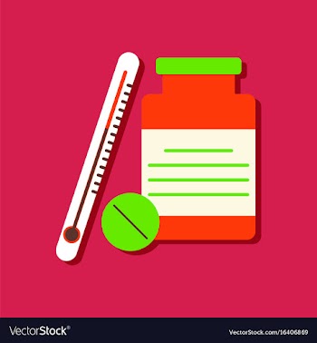 Flat icon design collection thermometer with bank vector image