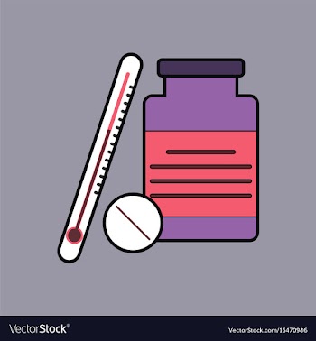 Flat icon design collection thermometer with bank vector image