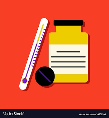 Flat icon design collection thermometer with bank vector image