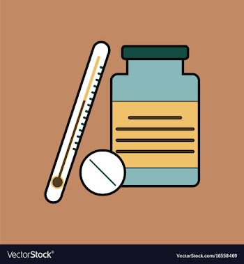 Flat icon design collection thermometer with bank vector image