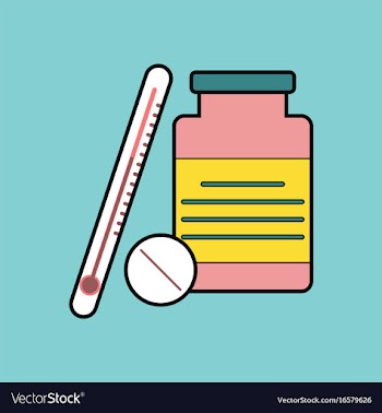 Flat icon design collection thermometer with bank vector image