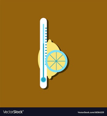 Flat icon design collection thermometer with vector image