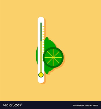 Flat icon design collection thermometer with vector image