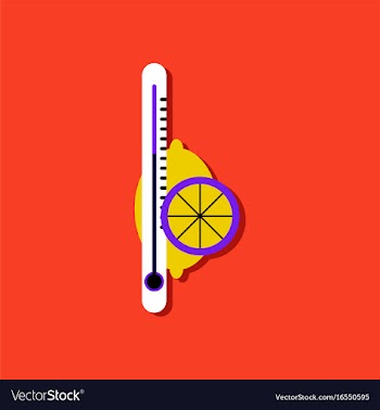 Flat icon design collection thermometer with vector image